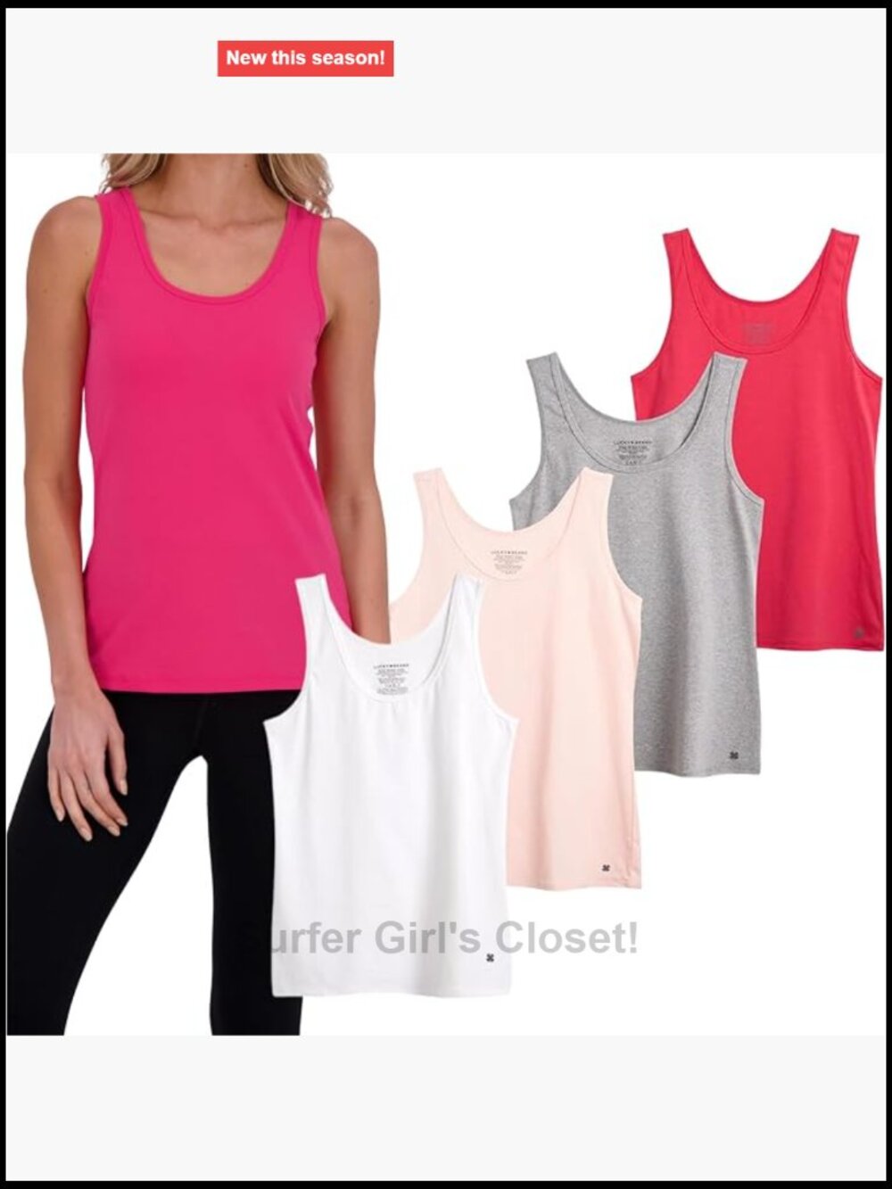 4 Pack Women's Tank Tops Stretch Cotton Scoop Neck Sleeveless T-Shirt
